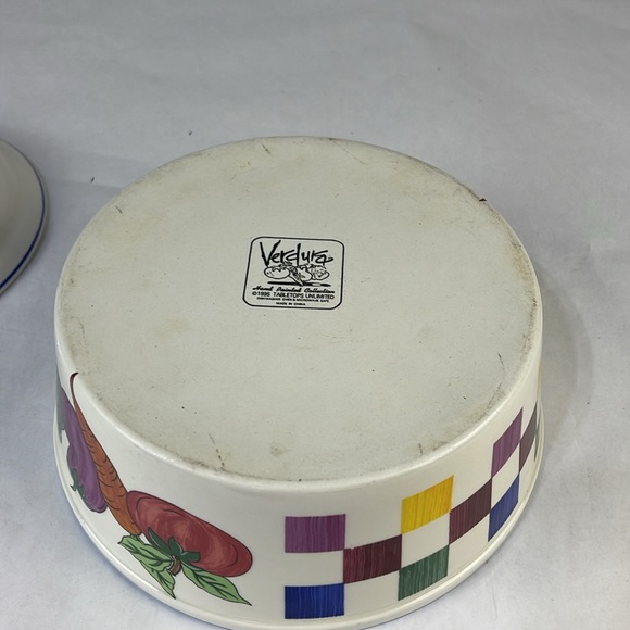 Verdura Hand Painted Veggie Motif Casserole Dish - Picture 13 of 16